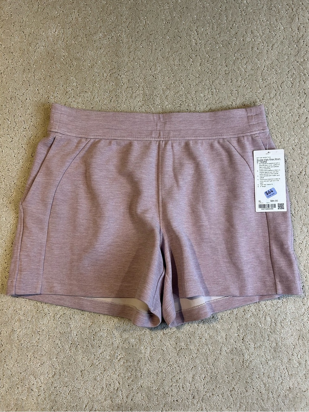 NWT Lululemon Athletica Scuba High-Rise Short 5" Waffle Size XL in EDPO